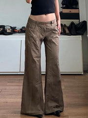 hnewly - Vintage Low Rise Straight Leg Jeans hnewly