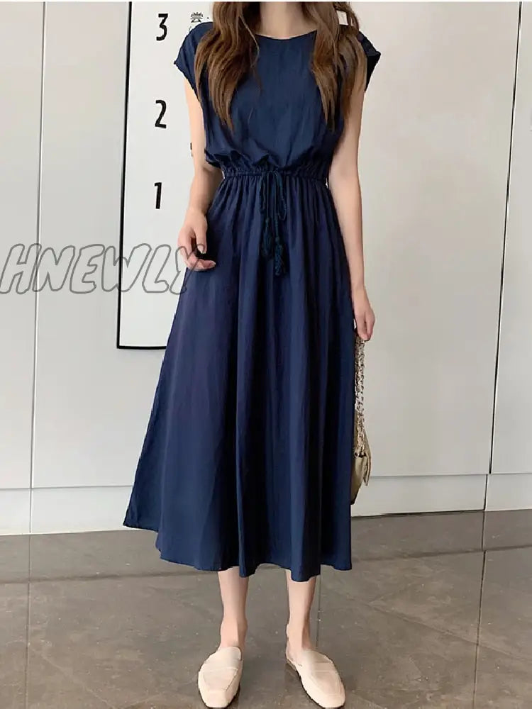 Hnewly 10 Colors S-2Xl Summer Women Dress Maxi Evening Female Vintage Oversize Short Sleeve Beach