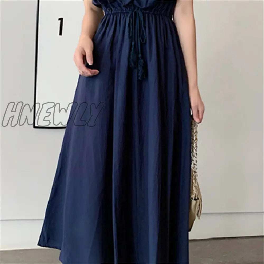Hnewly 10 Colors S-2Xl Summer Women Dress Maxi Evening Female Vintage Oversize Short Sleeve Beach