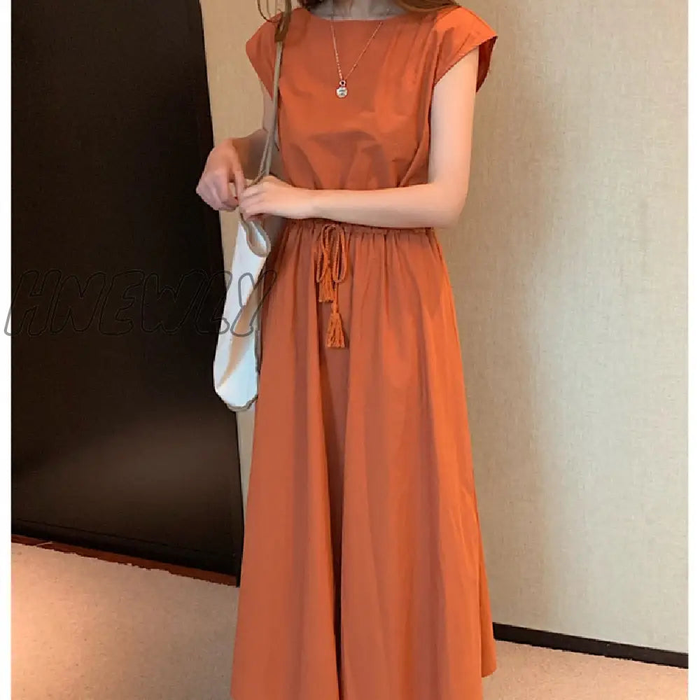 Hnewly 10 Colors S-2Xl Summer Women Dress Maxi Evening Female Vintage Oversize Short Sleeve Beach
