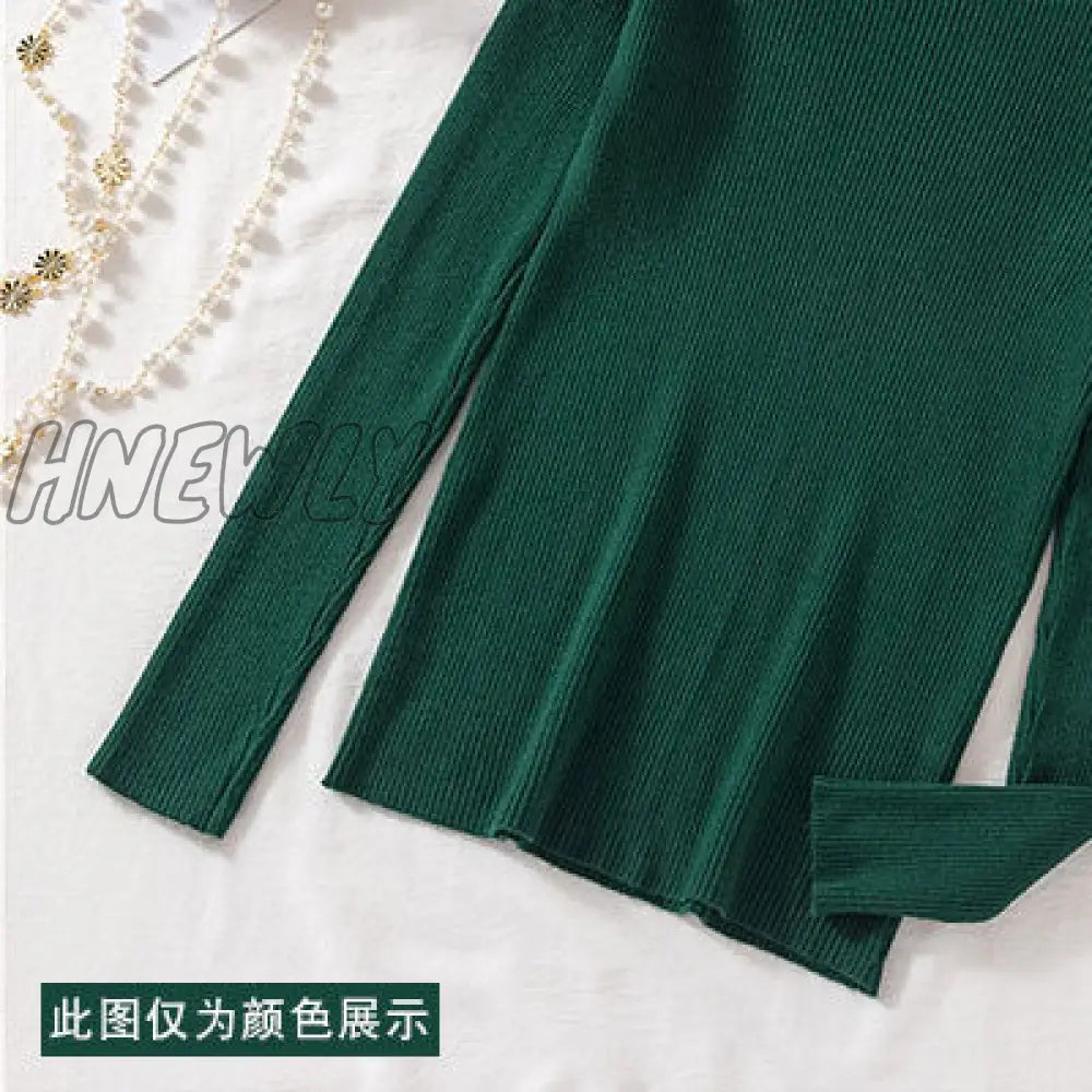Hnewly 13 Colors Women Button Knitted Pullover Sweaters Autumn Spring Long Sleeve Knitwear Tops