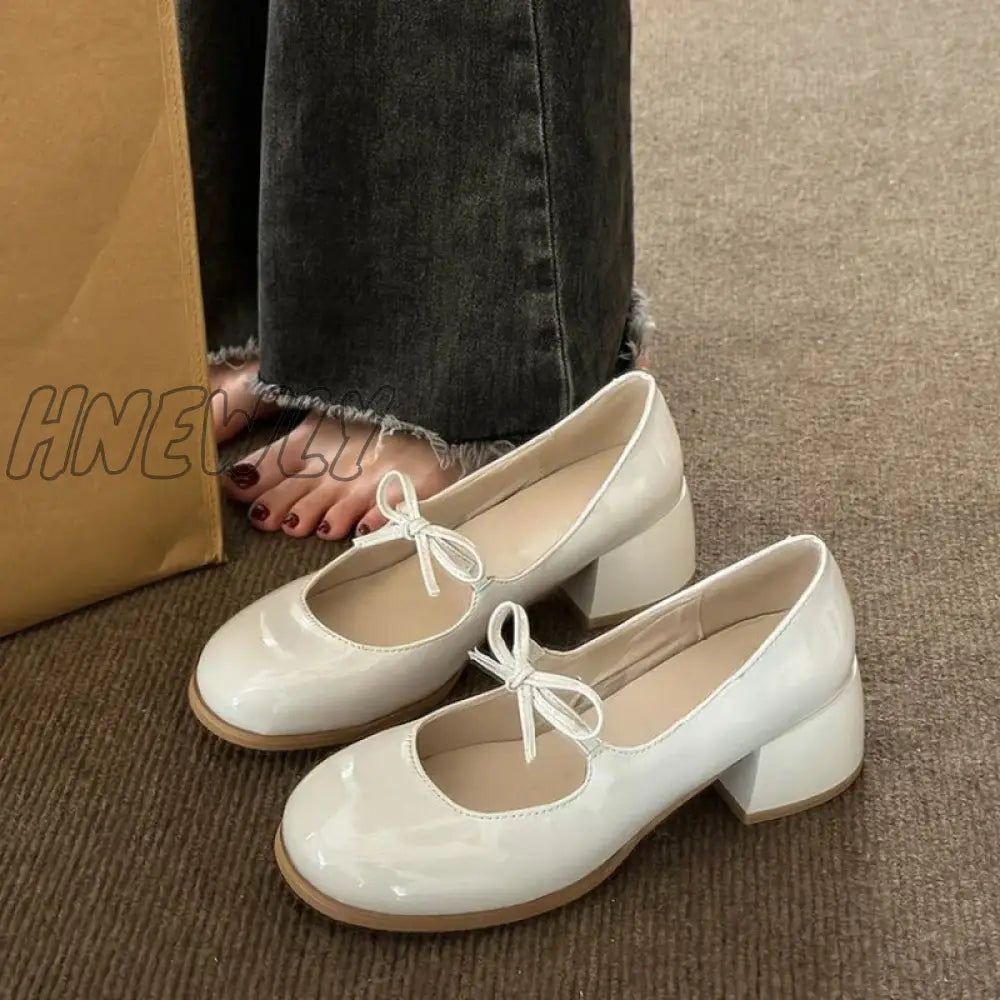 2024 New Women’s High Heels Square Garden Head Shallow Mouth Shoes Comfortable And Fashionable