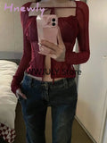 Hnewly 2024 Summer Sexy Club Party Blouses Women Mesh Shirts Off Shoulder Transparent Crop Tops