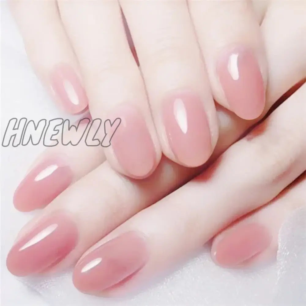 Hnewly 24Pcs/Set Press On Nails Women Maincure Tools Matte White French False Nail Abs Short Coffin