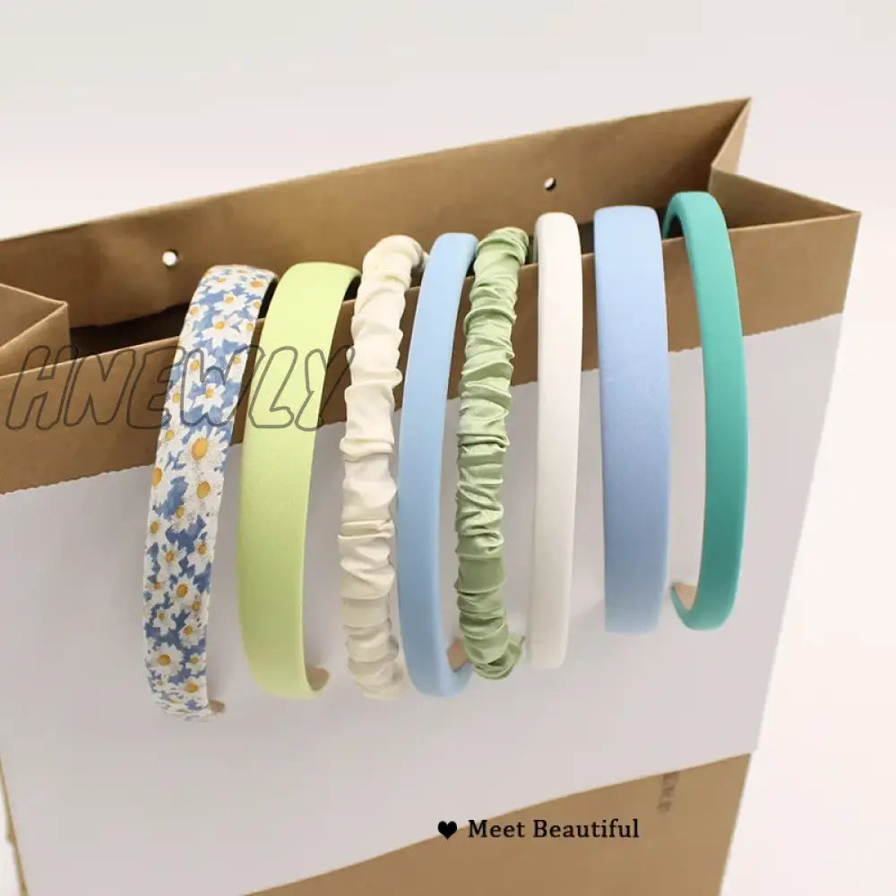 Hnewly 3/7 Pcs Set Fashion Women Cloth Hair Bands Headdress Headband Girls Hairband Hoop Female