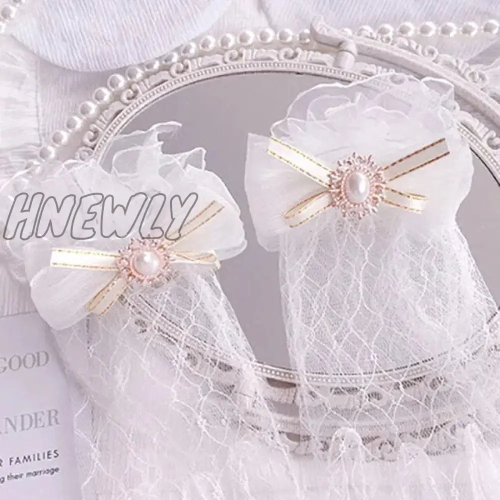 Hnewly 38 Colors Lace Flower Hollow Fishnet Fingerless Gloves Elegant Sun Protection Women Mesh