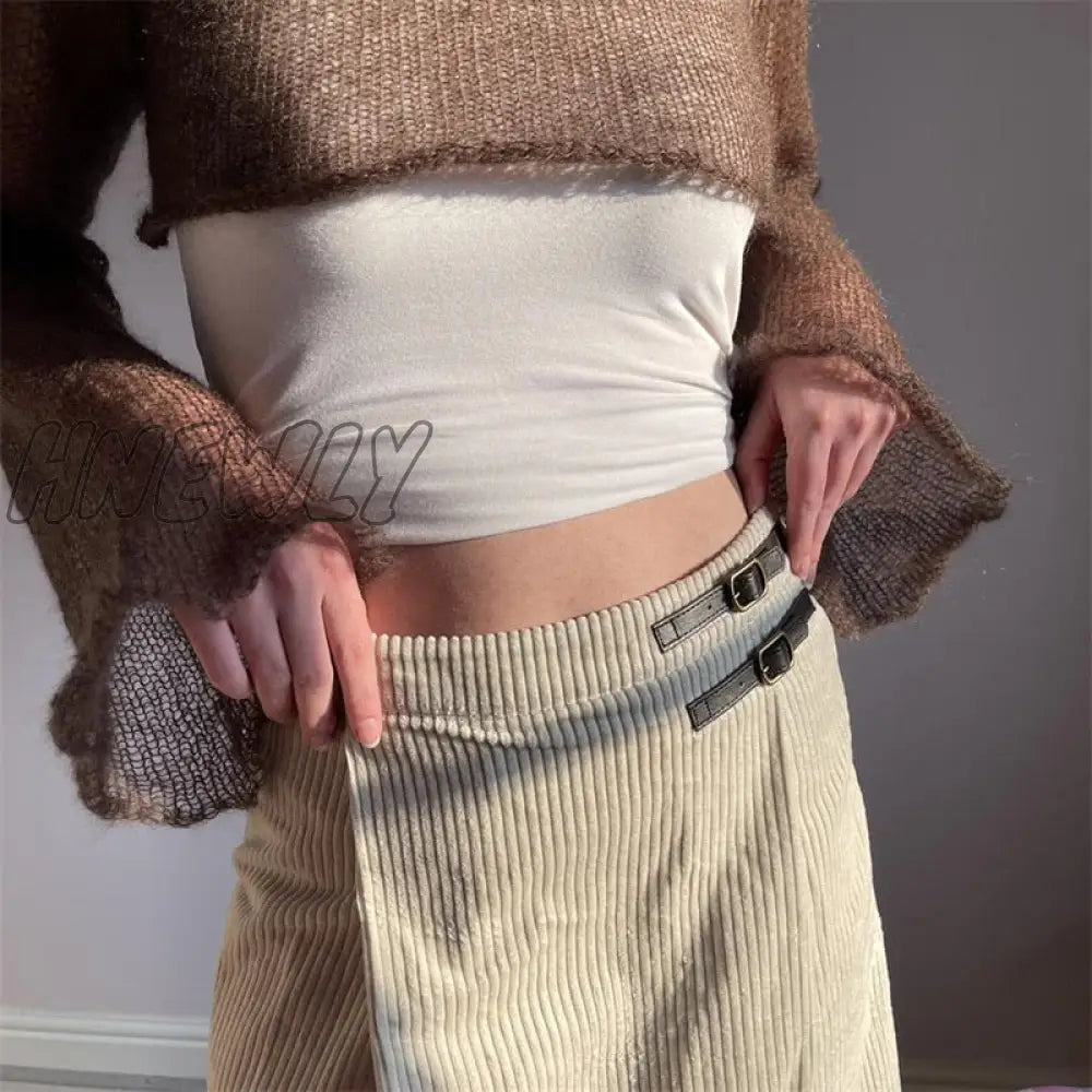 Hnewly 90S Vintage Sun Protetcion Breathable Smock Top Y2K Retro Knitted Long Sleeve T-Shirt Chic