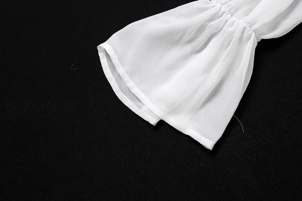Hnewly Autumn Puff Sleeve Vintage Women Long Square Neck Bandage Corset Crop Tops Blouses Sexy