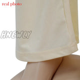 Hnewly Bandage Sexy Backless Elegant Strapless Jumpsuits Women Club Party Flare Pants Rompers One