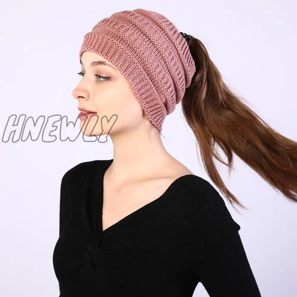 Hnewly Beanie Hat For Women Winter Warm Caps Female Casual Hats Headpiece Headwear Yoga Run Bandage
