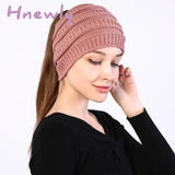 Hnewly Beanie Hat For Women Winter Warm Caps Female Casual Hats Headpiece Headwear Yoga Run Bandage