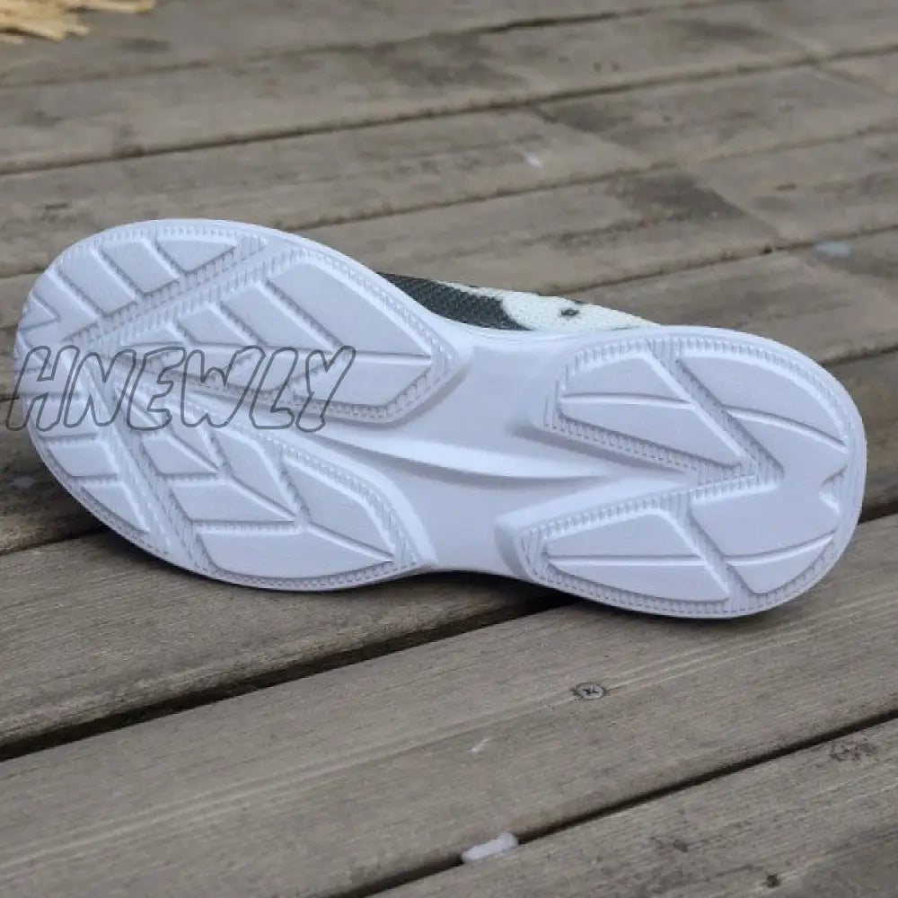 Hnewly - Black Casual Patchwork Printing Round Comfortable Out Door Shoes Shoes Sneakers