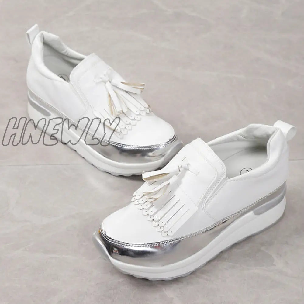 Hnewly - Black Casual Sportswear Patchwork Contrast Round Comfortable Out Door Shoes Shoes Sneakers