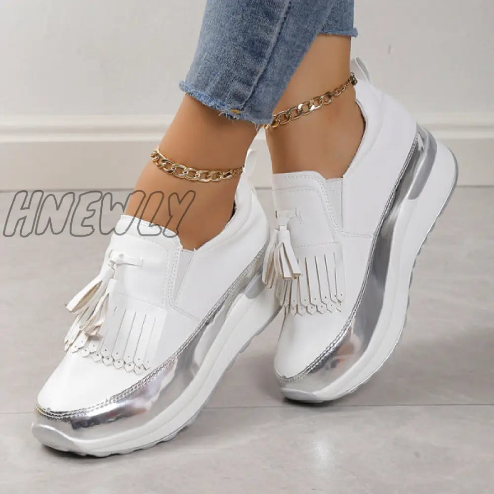 Hnewly - Black Casual Sportswear Patchwork Contrast Round Comfortable Out Door Shoes Shoes Sneakers