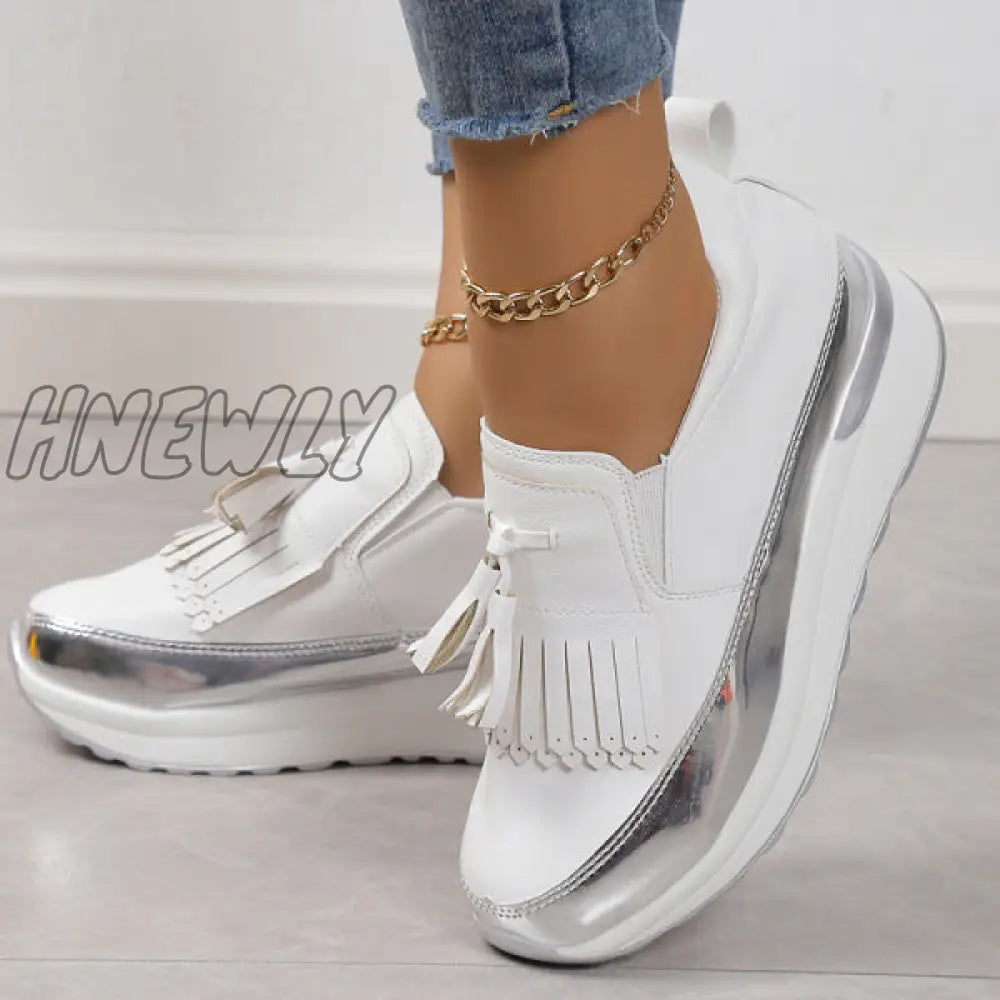 Hnewly - Black Casual Sportswear Patchwork Contrast Round Comfortable Out Door Shoes Shoes Sneakers