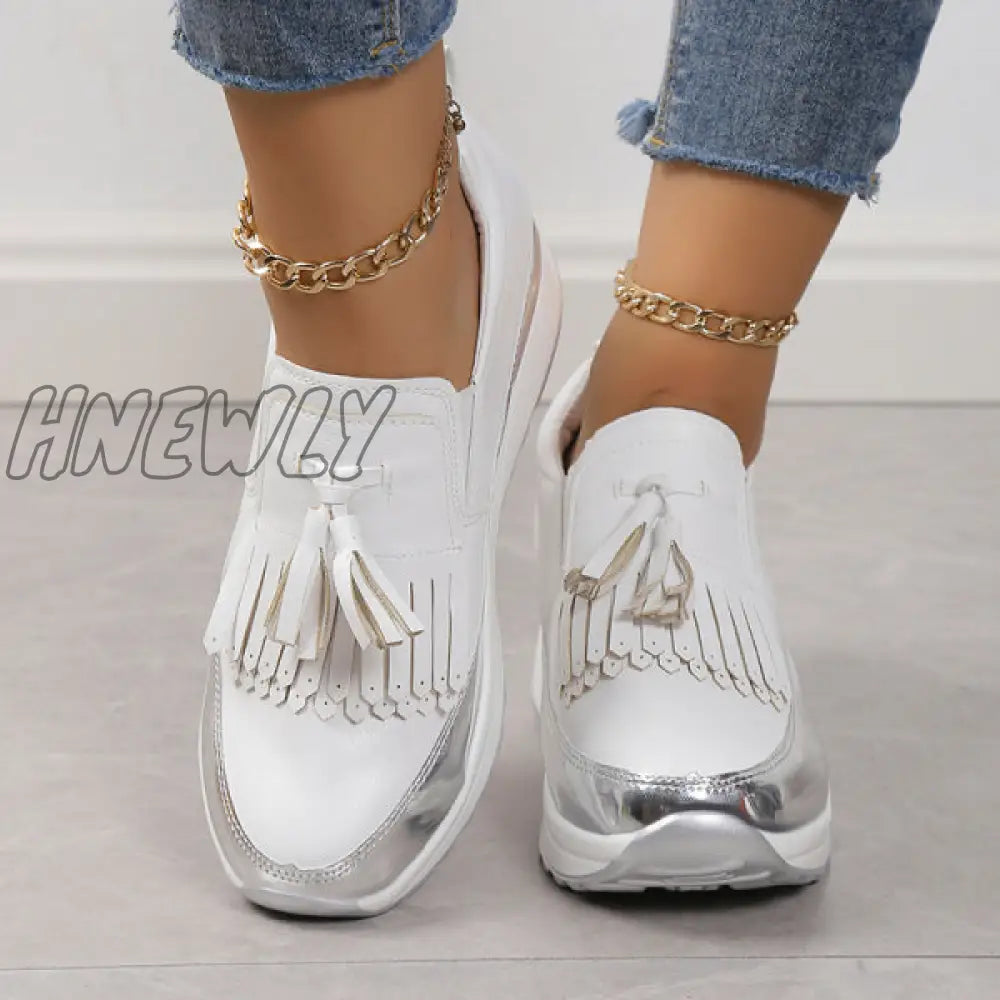 Hnewly - Black Casual Sportswear Patchwork Contrast Round Comfortable Out Door Shoes Shoes Sneakers