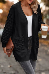Hnewly - Black Casual Street Solid Pocket V Neck Outerwear Coats