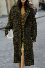 Hnewly - Black Street Elegant Solid Sequins Pocket Sequined Turn-Back Collar Outerwear Coats Coats