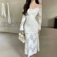 Hnewly Blue Elegant Victorian Dress Women Summer Long Fairy Korean Strap Kawaii Vintage Wedding