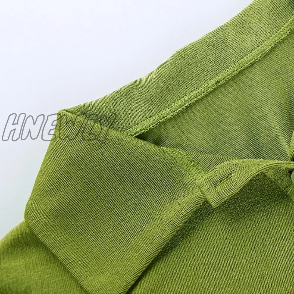 Hnewly Blue Sexy Women Crop Top Y2K V Neck Casual Ruched Long Sleeve Summer Green T Shirt Fashion