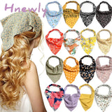 Hnewly Bohemia Bandana For Women Elastic Hair Bands Triangle Headscarf Floral Print Head Wrap Scarf Hair Accessories Headwear