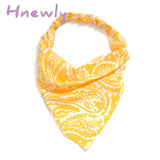Hnewly Bohemia Bandana For Women Elastic Hair Bands Triangle Headscarf Floral Print Head Wrap Scarf