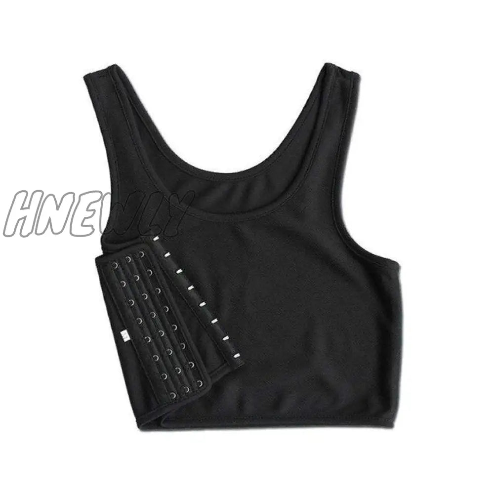 Hnewly Breathable Les Lesbian Undershirt Tomboy Buckle Short Chest Binder Summer Cos Bra Vest