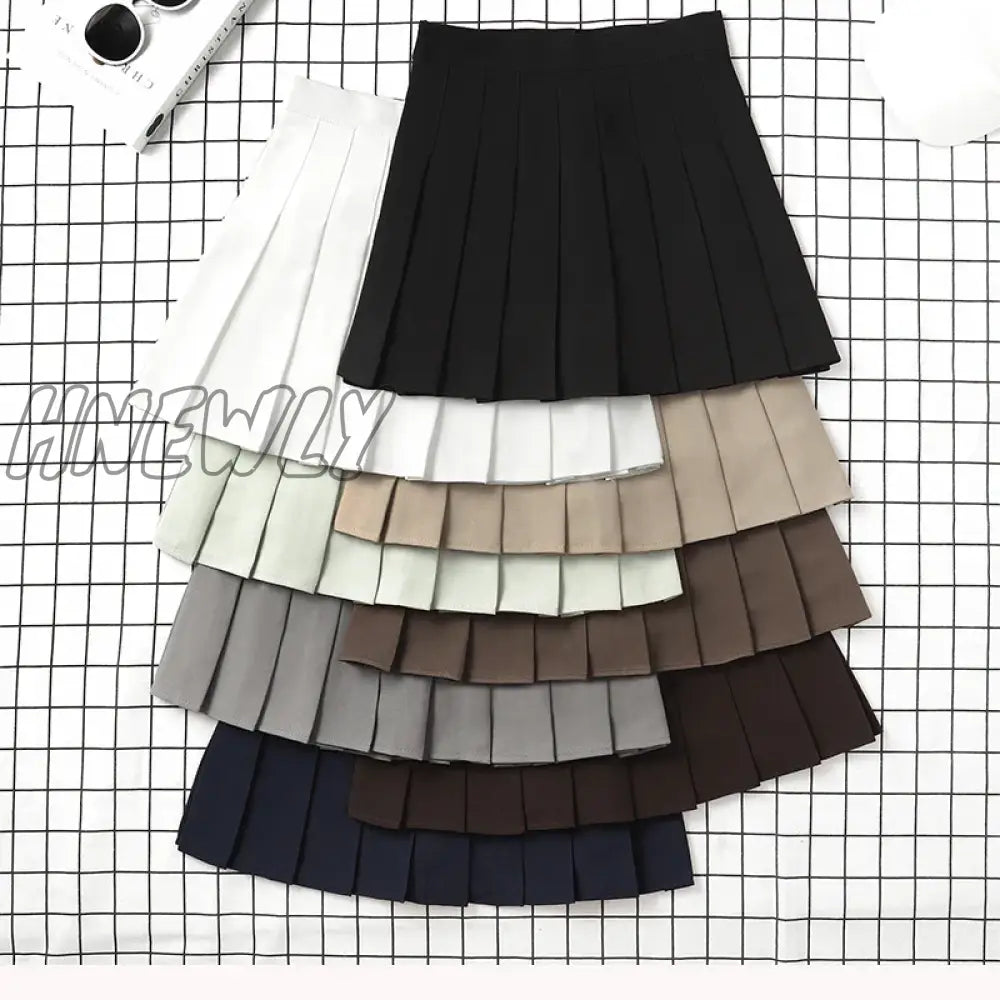 Hnewly Brown Skirt Ladies Summer Clothes Women’s High Waist Harajuku Korean Style Black Mini