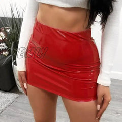 Hnewly Brown Velvet Slim New Mini Skirts Womens Diamond Heart Kawaii Streetwear Split Stretch Low