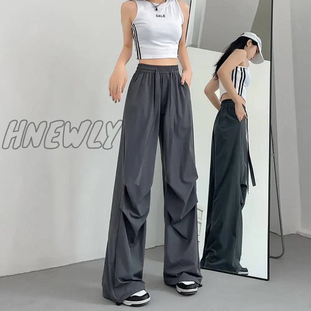 Hnewly Cargo Pants Women 2024 New Casual Parachute High Waist Quick Dry Sweatpants Women’s Loose