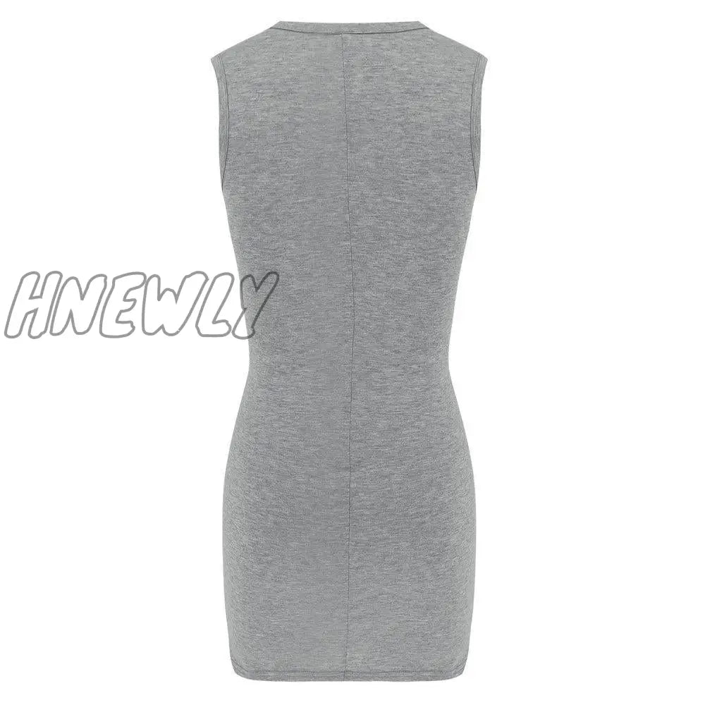 Hnewly - Casual Hollow-Out Sleeveless Hot Mini Dress(2 Colors) Dress