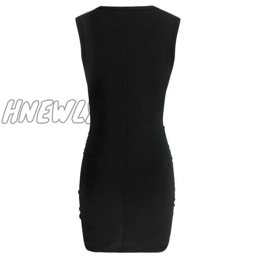 Hnewly - Casual Hollow-Out Sleeveless Hot Mini Dress(2 Colors) Dress