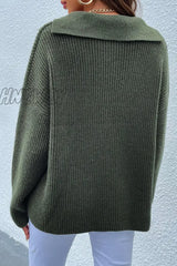 Hnewly - Casual Solid Patchwork Turndown Collar Tops Sweater(4 Colors) Tops/Sweaters & Cardigans