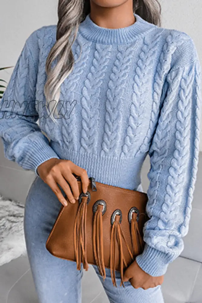 Hnewly - Casual Solid Split Joint O Neck Tops Tops/Sweaters & Cardigans