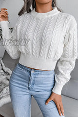 Hnewly - Casual Solid Split Joint O Neck Tops Tops/Sweaters & Cardigans