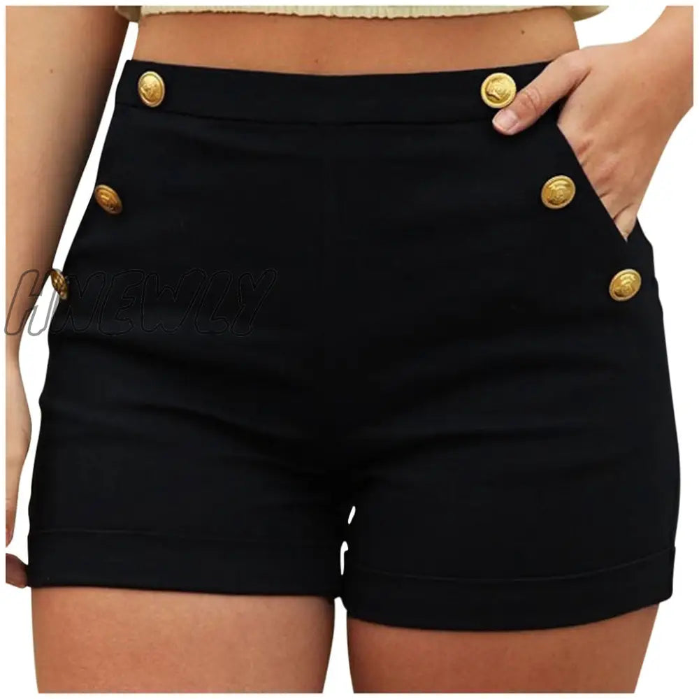 Hnewly Casual Women A-Line Short Pants New High Waistband Summer Green Shorts Stylish Ladies Sheath