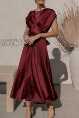Hnewly - Celebrities Elegant Solid Bandage U Neck Dresses(6 Colors) Dresses/Party And Cocktail