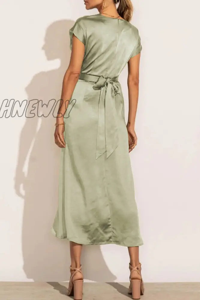 Hnewly - Celebrities Elegant Solid Bandage U Neck Dresses(6 Colors) Dresses/Party And Cocktail