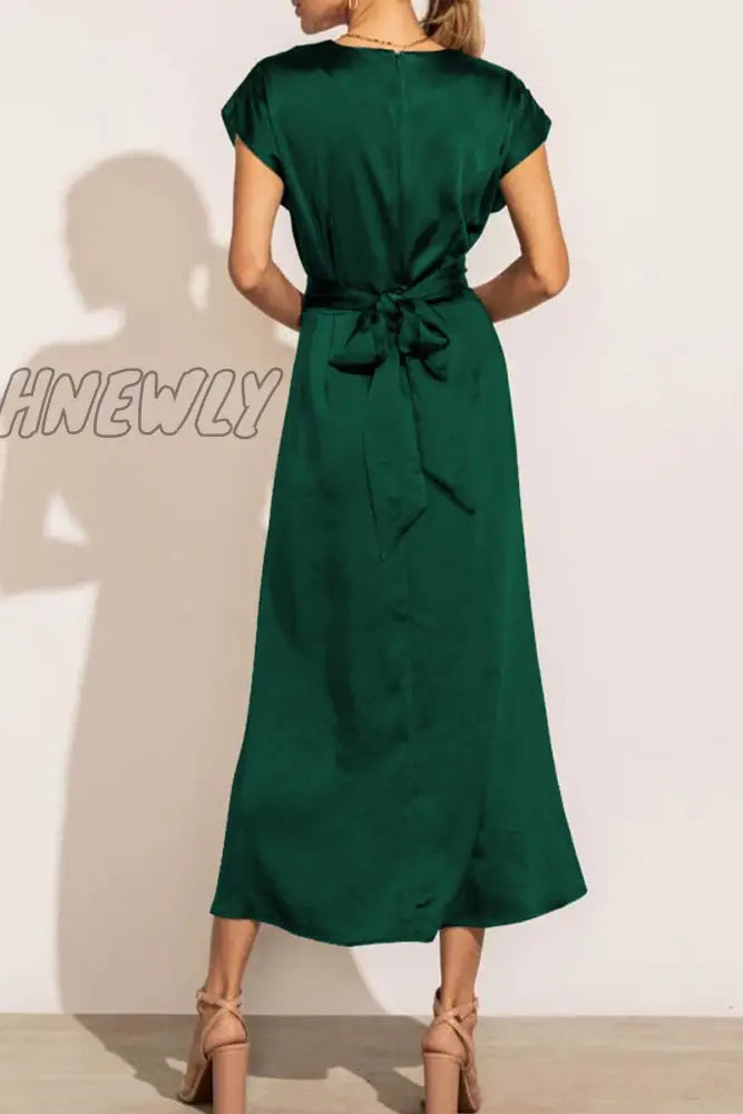 Hnewly - Celebrities Elegant Solid Bandage U Neck Dresses(6 Colors) Dresses/Party And Cocktail