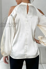 Hnewly - Celebrities Elegant Solid Frenulum Halter Tops Tops/Blouses & Shirts