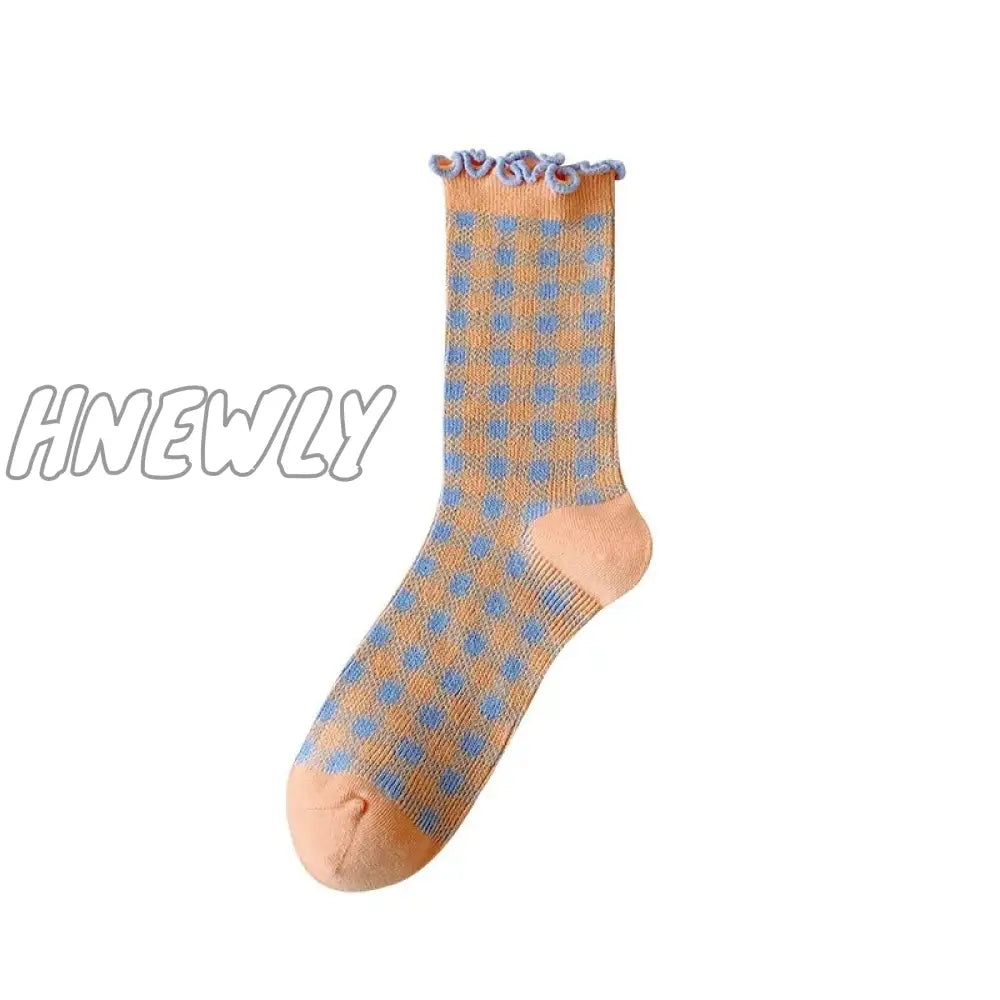Hnewly Cotton Socks Women’s Autumn And Winter New Mid-Tube Japanese Comfortable Breathable Piles