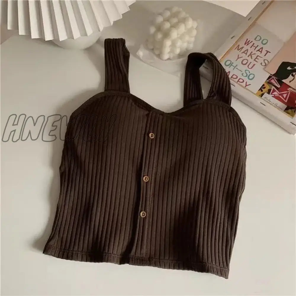 Cute Sleeveless Cropped Tank Top Women’s Crop Summer 2024 Korean Corset Camisole Knit Sexy Slim