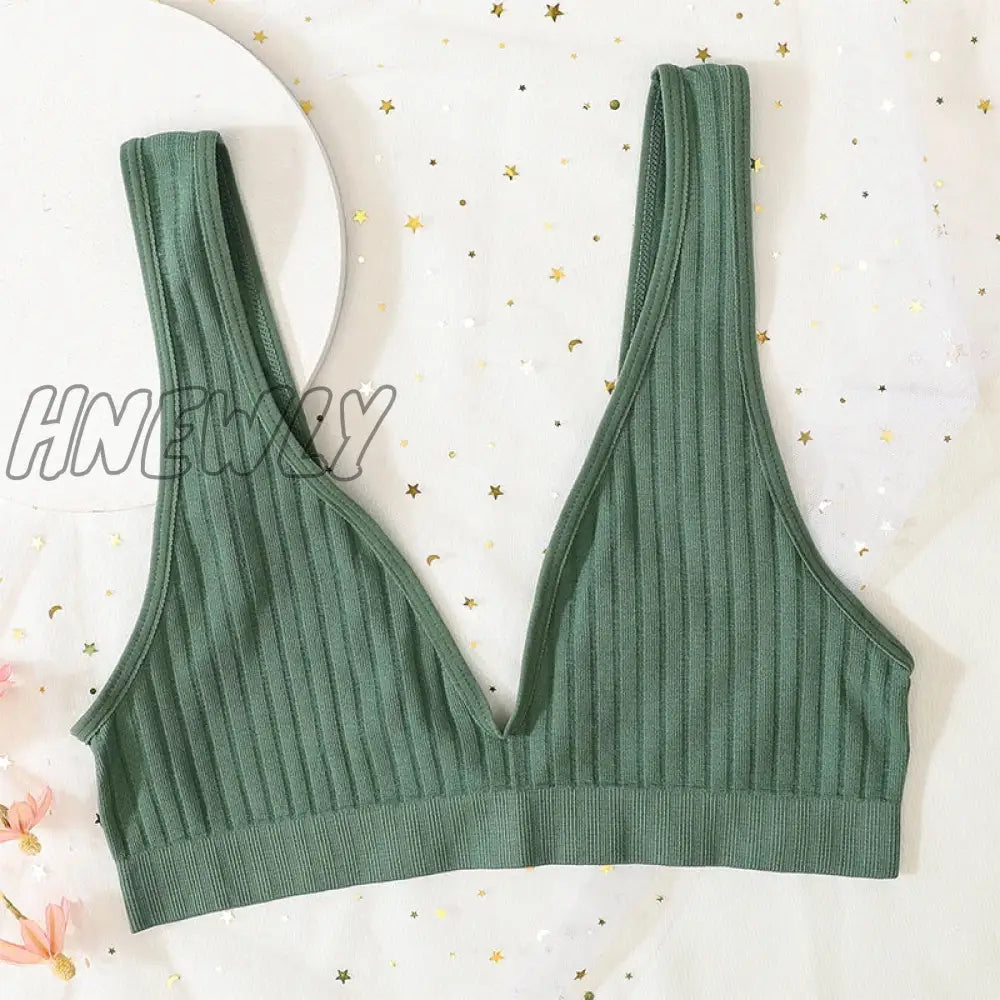 Hnewly Deep V-Neck Seamless Bra Push Up Bras For Women Bralette Sexy Lingerie Female Low Back Sleep