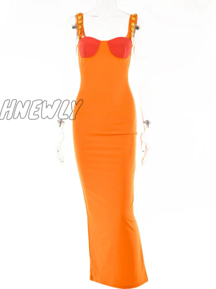 Hnewly Elegant Strapless Sexy Bodycon Maxi Dress Women Sleeveless Backless Long Party Slim Casual