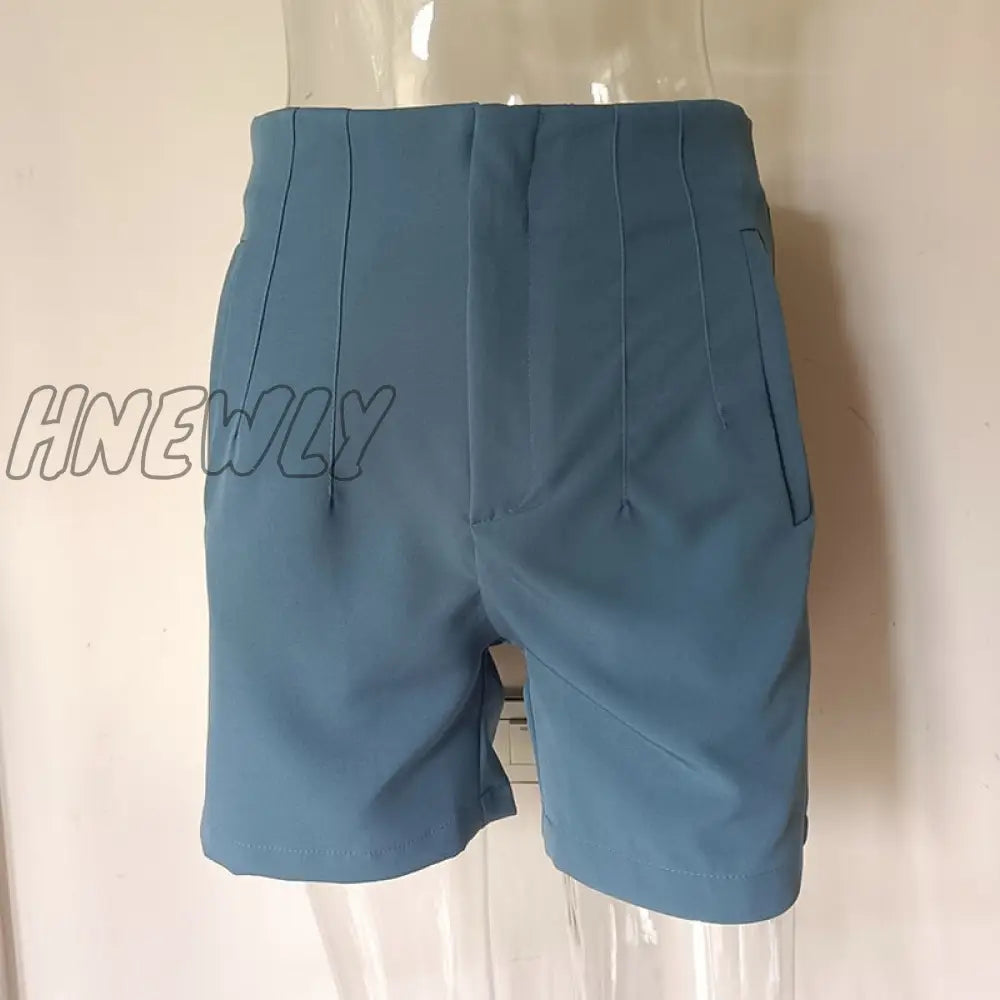 Hnewly Fashion High Waisted Casual White Trousers Women Brown Stright Pants Office Lady Korean