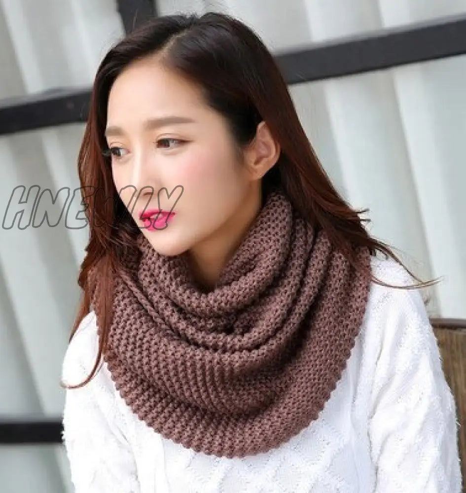 Hnewly Fashion New Unisex Winter Scarf Knitted Scarves Collar Neck Warmer Women’s Auburn