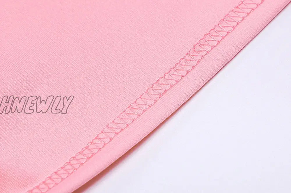 Hnewly Fashion Sexy Spaghetti Straps Pink Feather Crop Top Women Camisole Sleeveless Tops Party