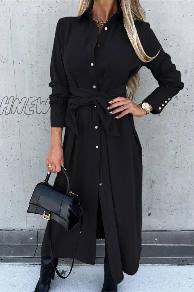Hnewly - Fashion Solid Frenulum V Neck Irregular Dress Dresses(4 Colors) Dresses/Long Sleeve Dresses