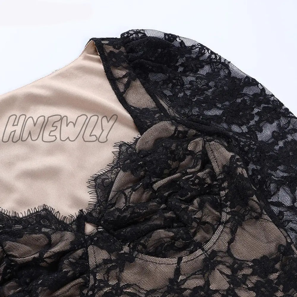 Hnewly Fashion Spring Summer Women Bustier Lace Tshirts V Neck Long Sleeve Transparent Office Lady