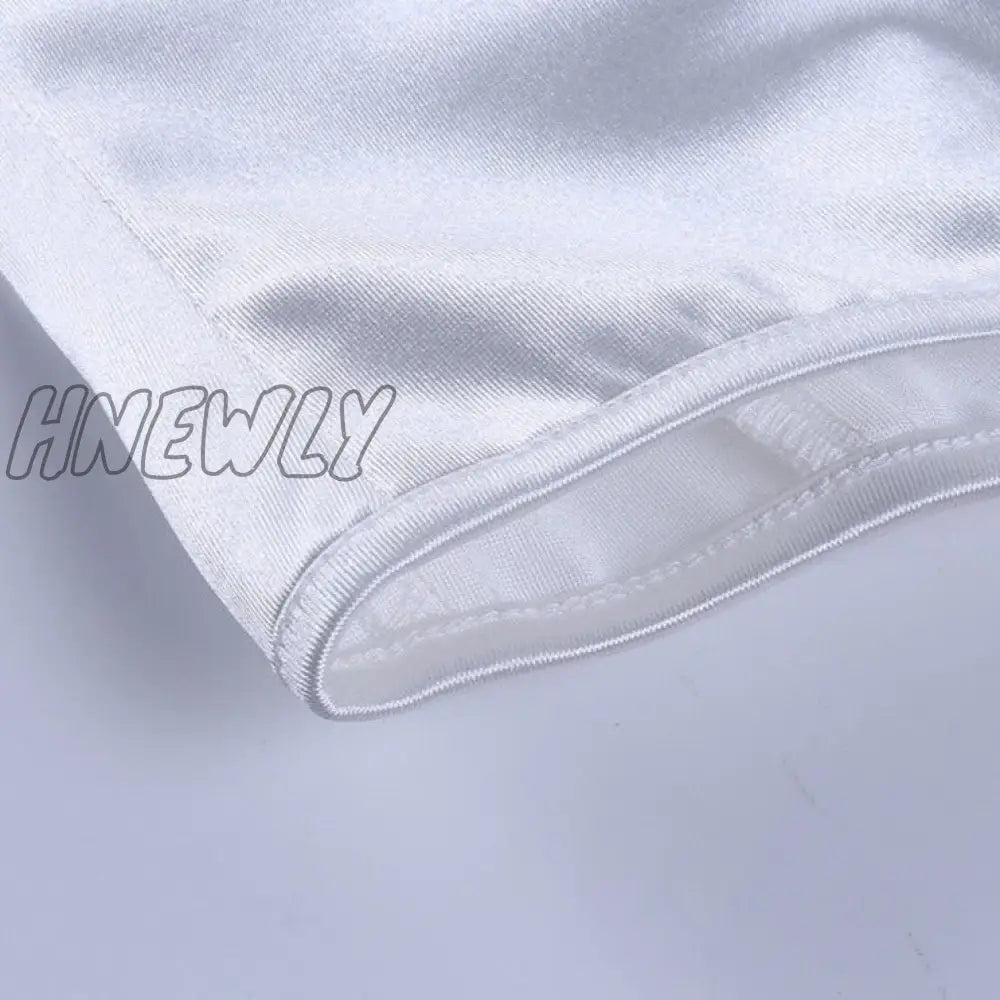 Hnewly Fashion Strapless Lace Satin Spliced Crop Top Elegant Women Back Zipper Summer Short Casual